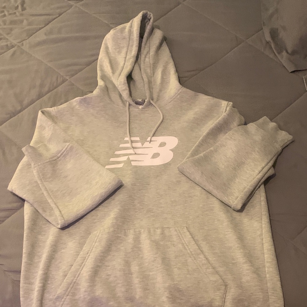 New Balance Light Gray Pullover Hoodie